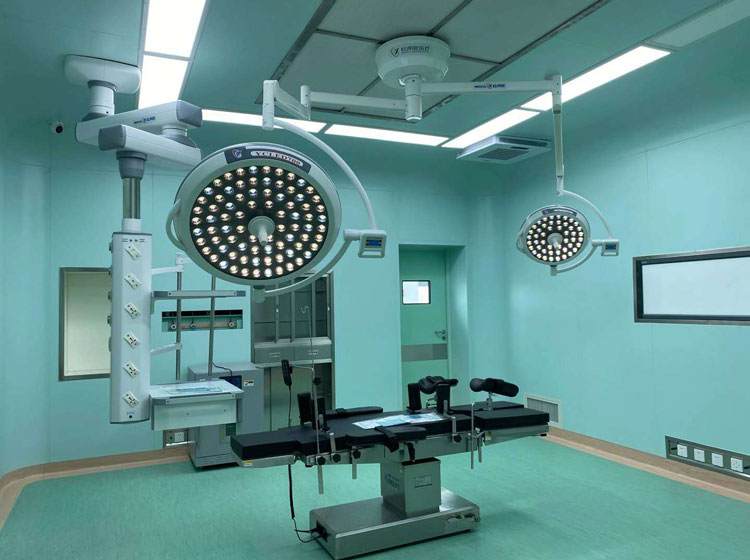 ceiling mounted double heads led surgical light