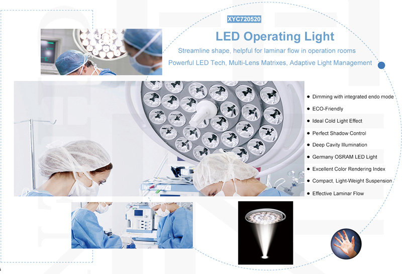 ceiling mounted double heads led surgical light