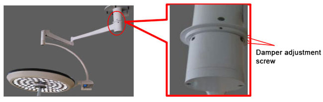 ceiling operating light rotating arm