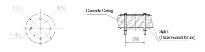 surgical lighting installation